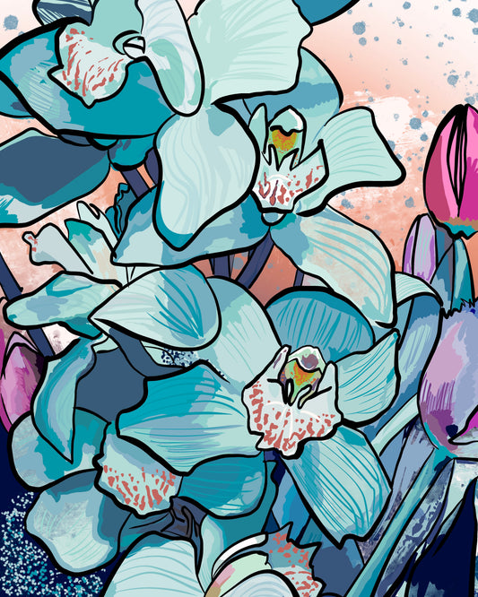 Blue Orchid unframed