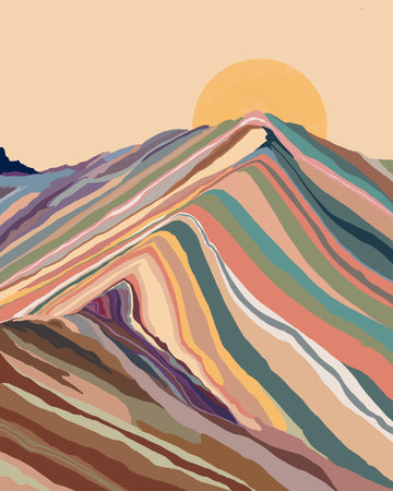 Rainbow Mountain Unframed