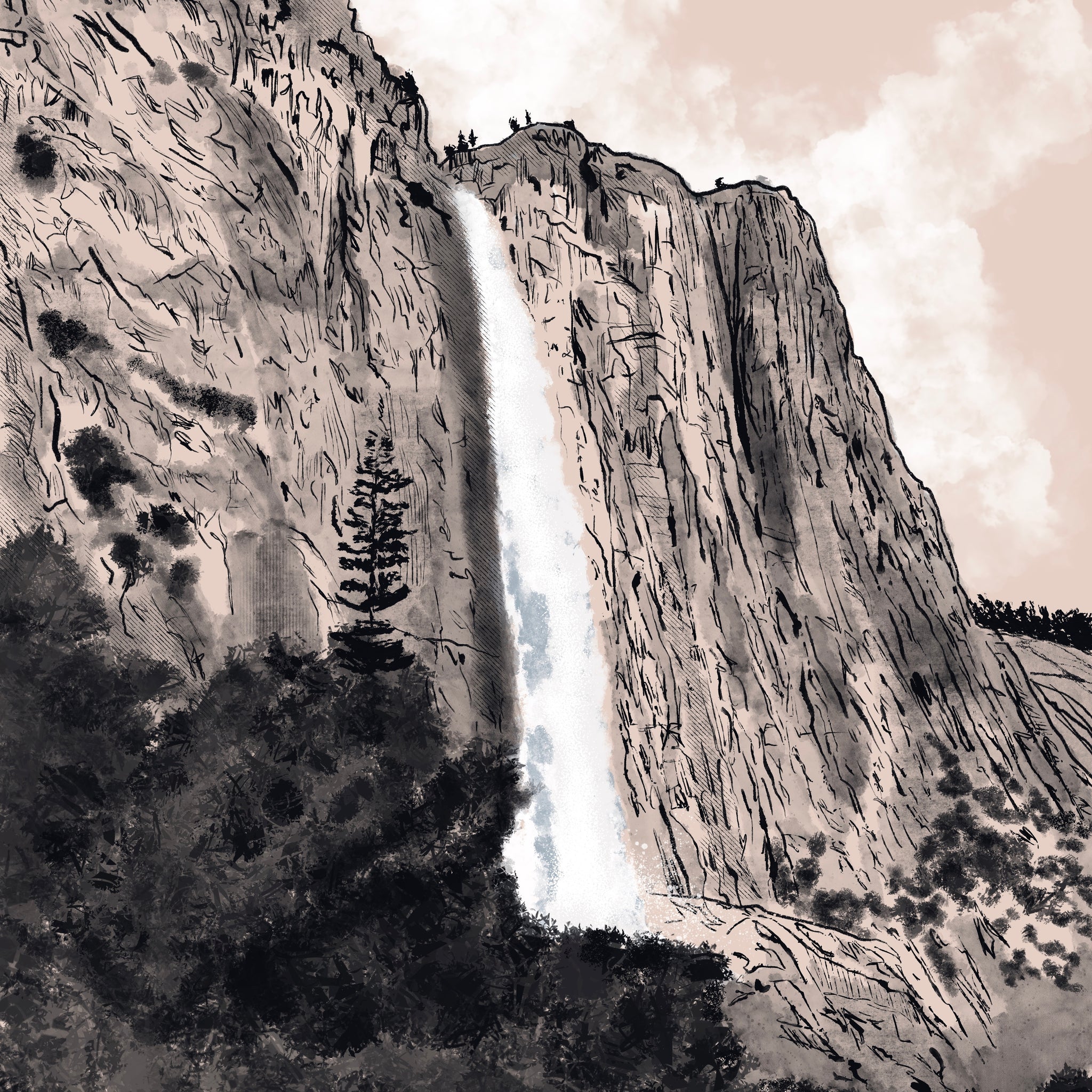 Yosemite Falls unframed