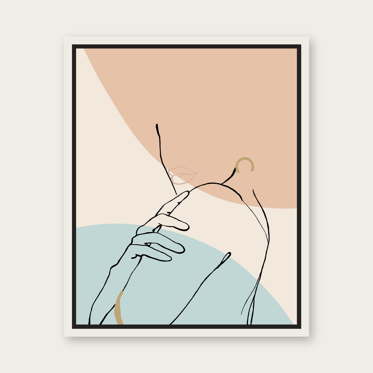 All Knowing 1 Floating Frame Canvas - White floating frame