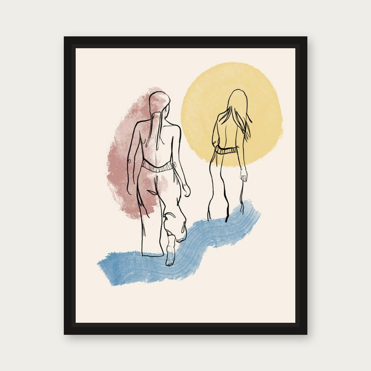 Almost There Floating Frame Canvas - Black floating frame