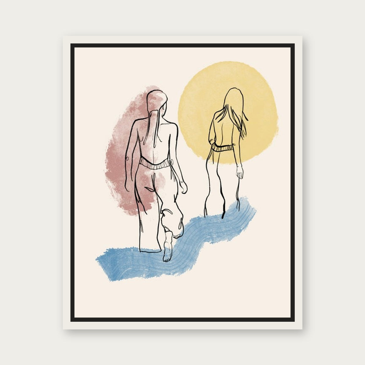 Almost There Floating Frame Canvas - White floating frame