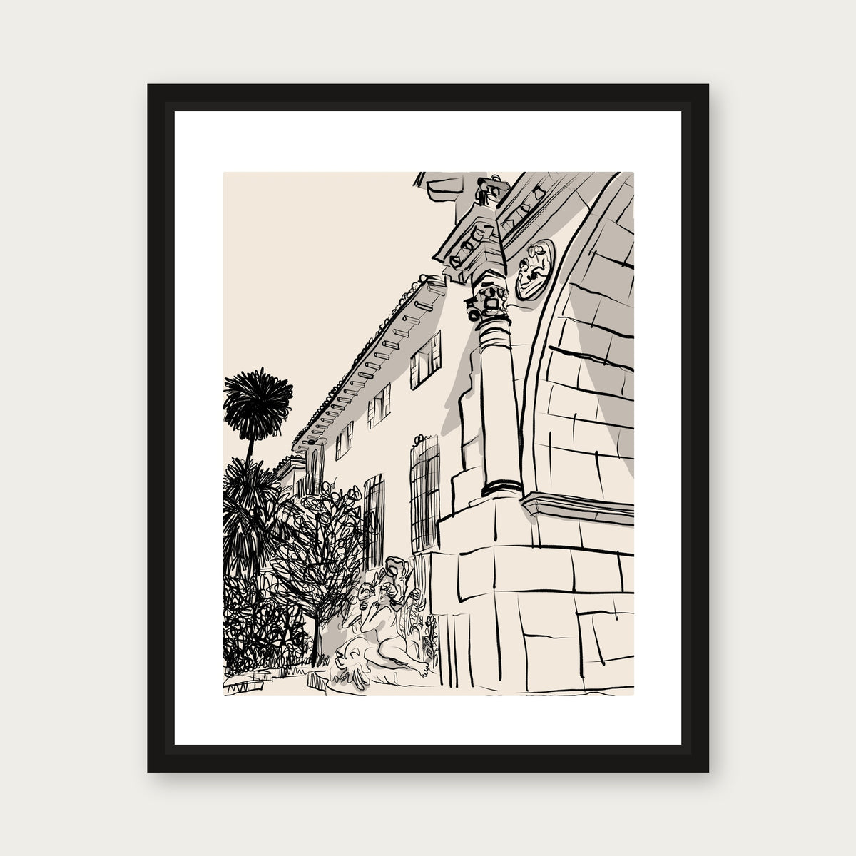 Anacapa Santa Barbara Floating Frame Canvas - Black floating frame