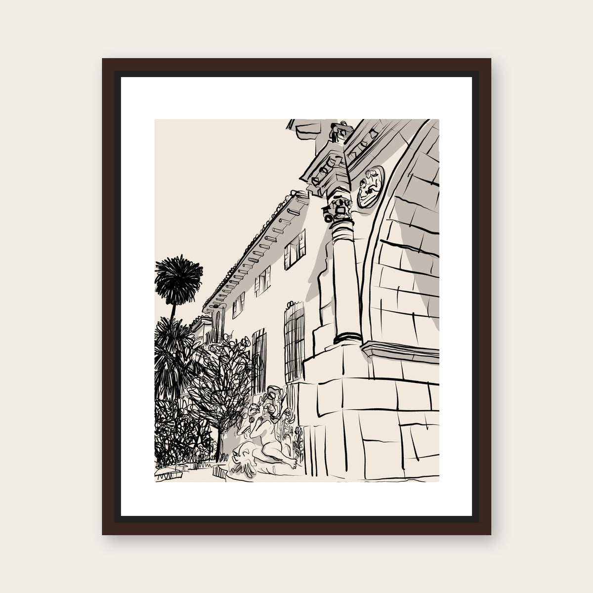 Anacapa Santa Barbara Floating Frame Canvas - Espresso floating frame