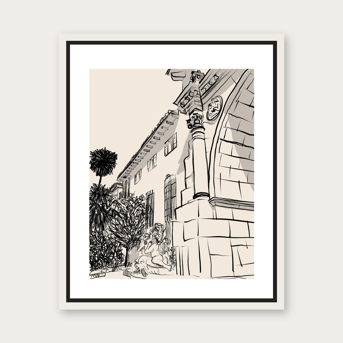 Anacapa Santa Barbara Floating Frame Canvas - White floating frame