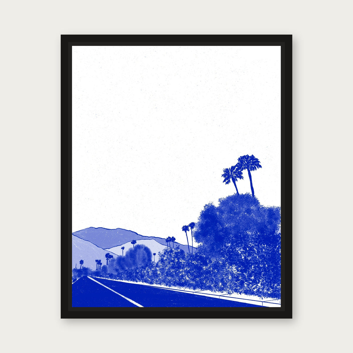 Azul Floating Frame Canvas - Black floating frame