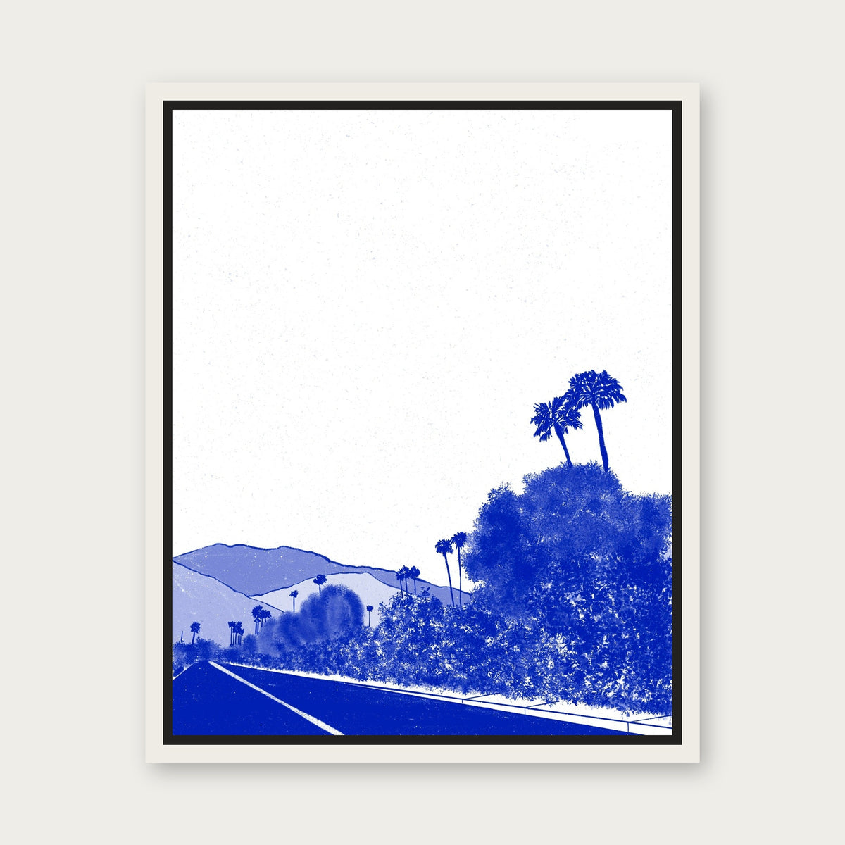 Azul Floating Frame Canvas - White floating frame