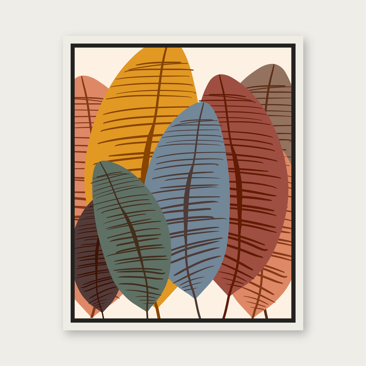 Bananafanna Floating Frame Canvas - White floating frame