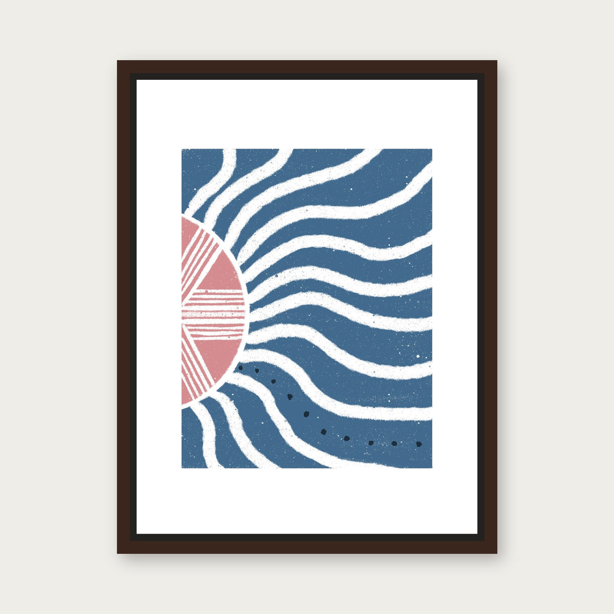 Beaming 1 Floating Frame Canvas - Espresso floating frame