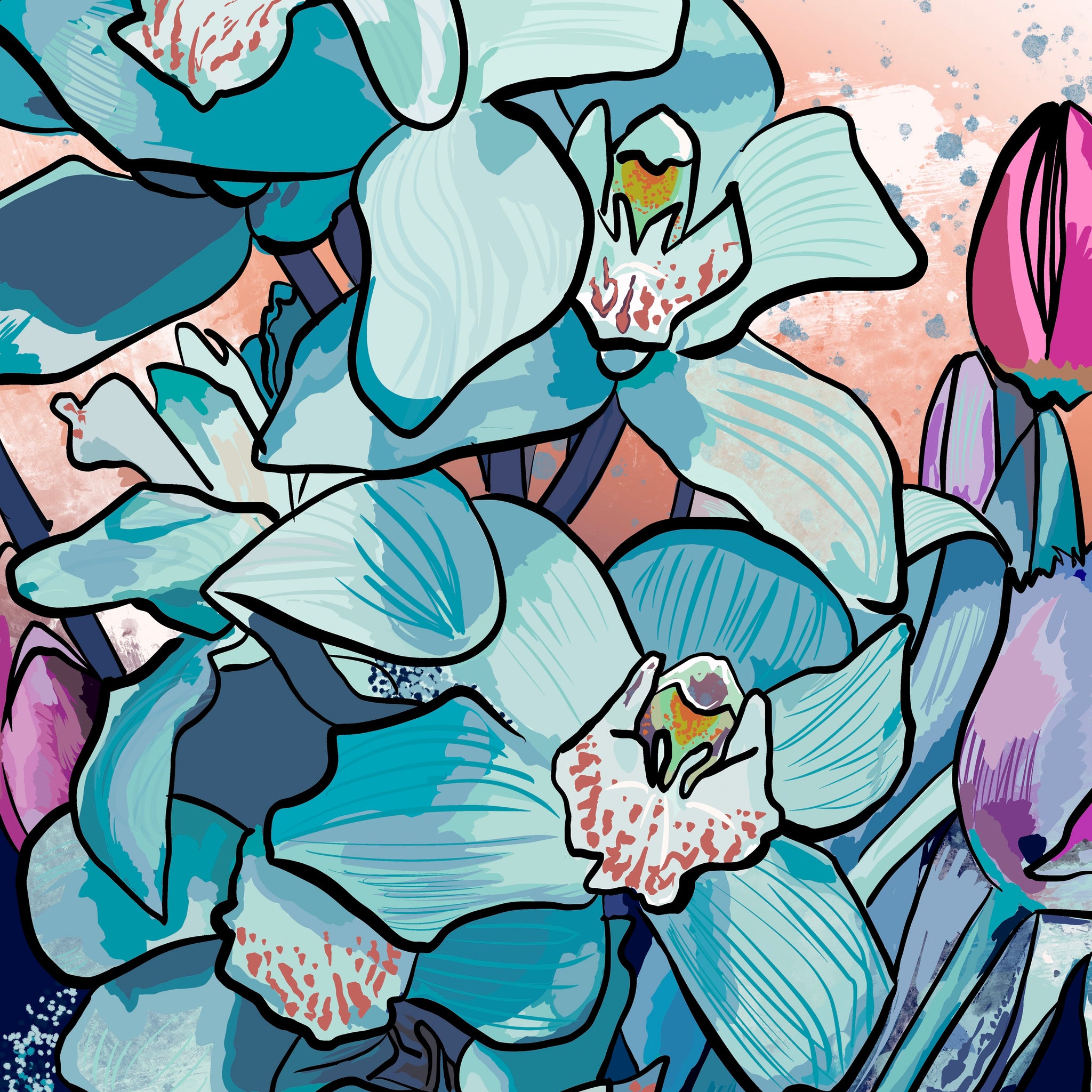 Blue Orchid unframed