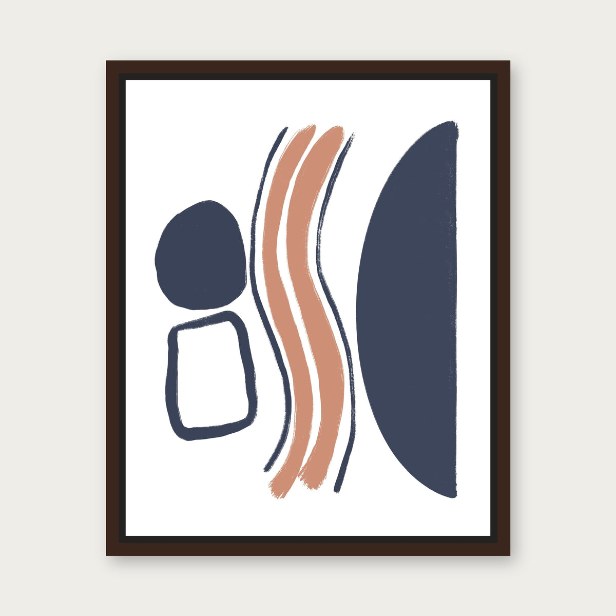 Bonding Floating Frame Canvas - Espresso floating frame