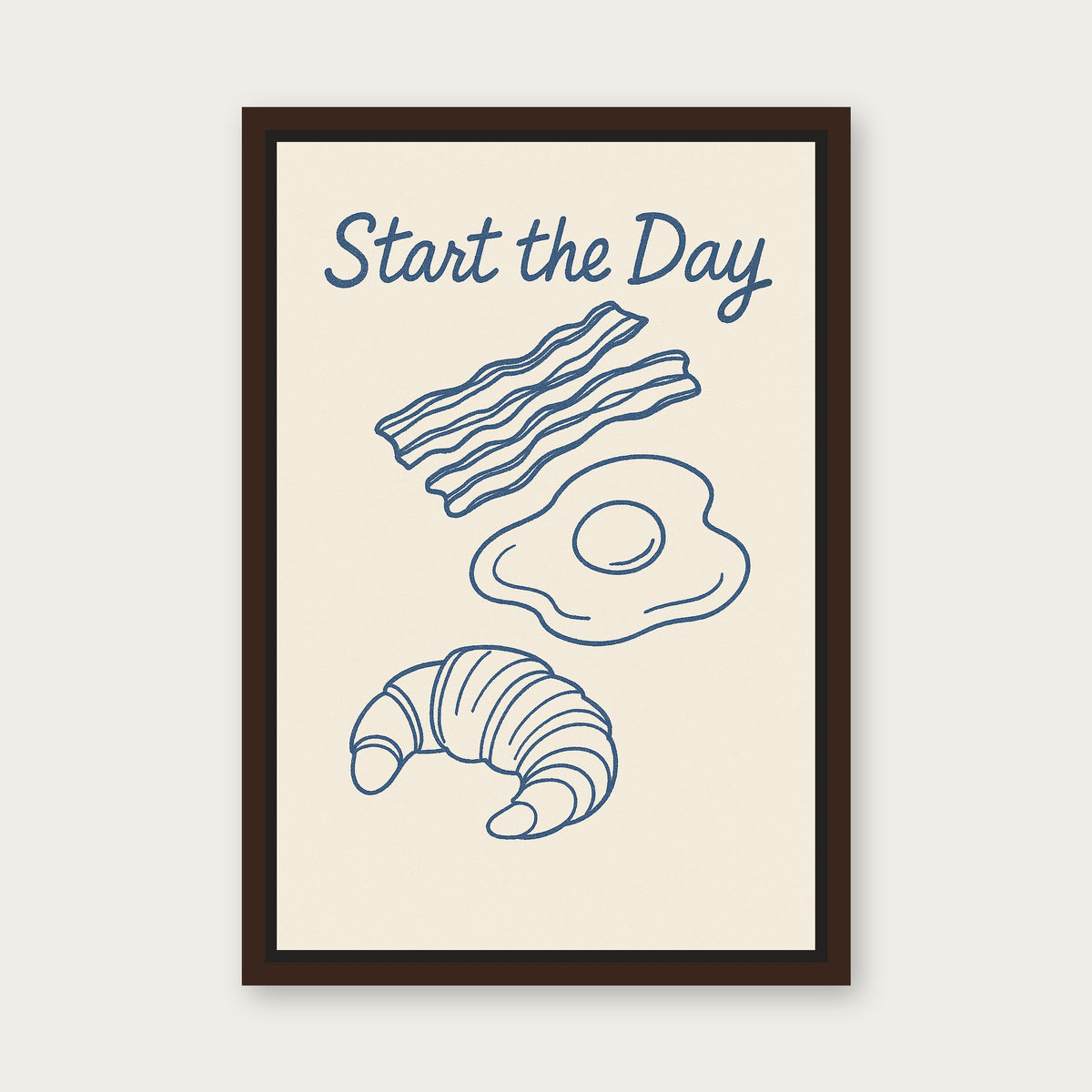 Breakfast Time Floating Frame Canvas - Espresso floating frame