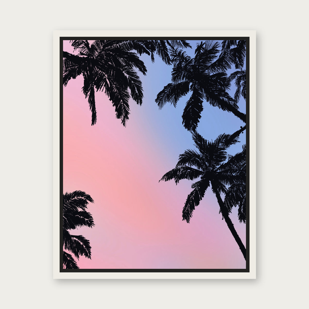 Breezeway Floating Frame Canvas - White floating frame