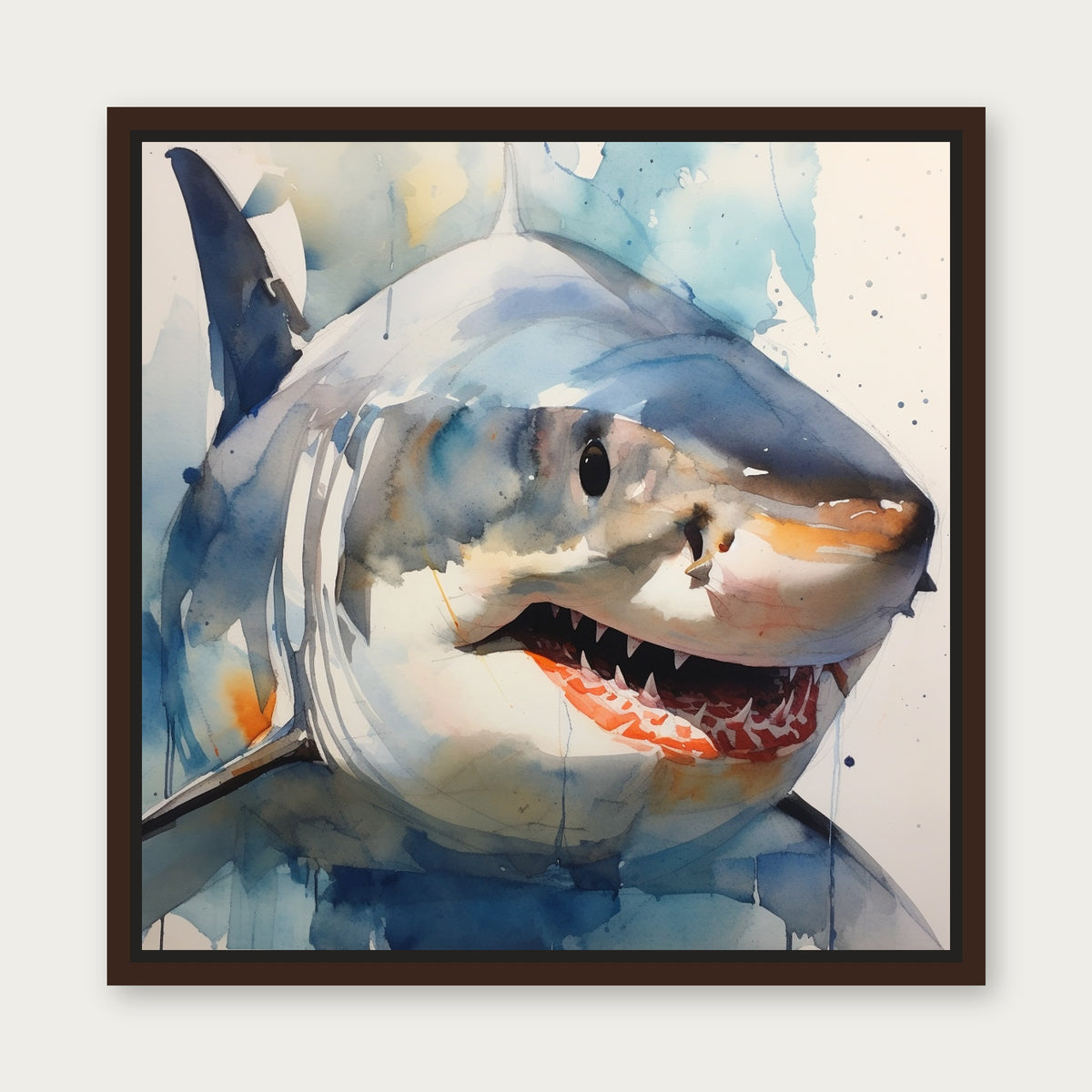 Bruce Floating Frame Canvas - Espresso floating frame