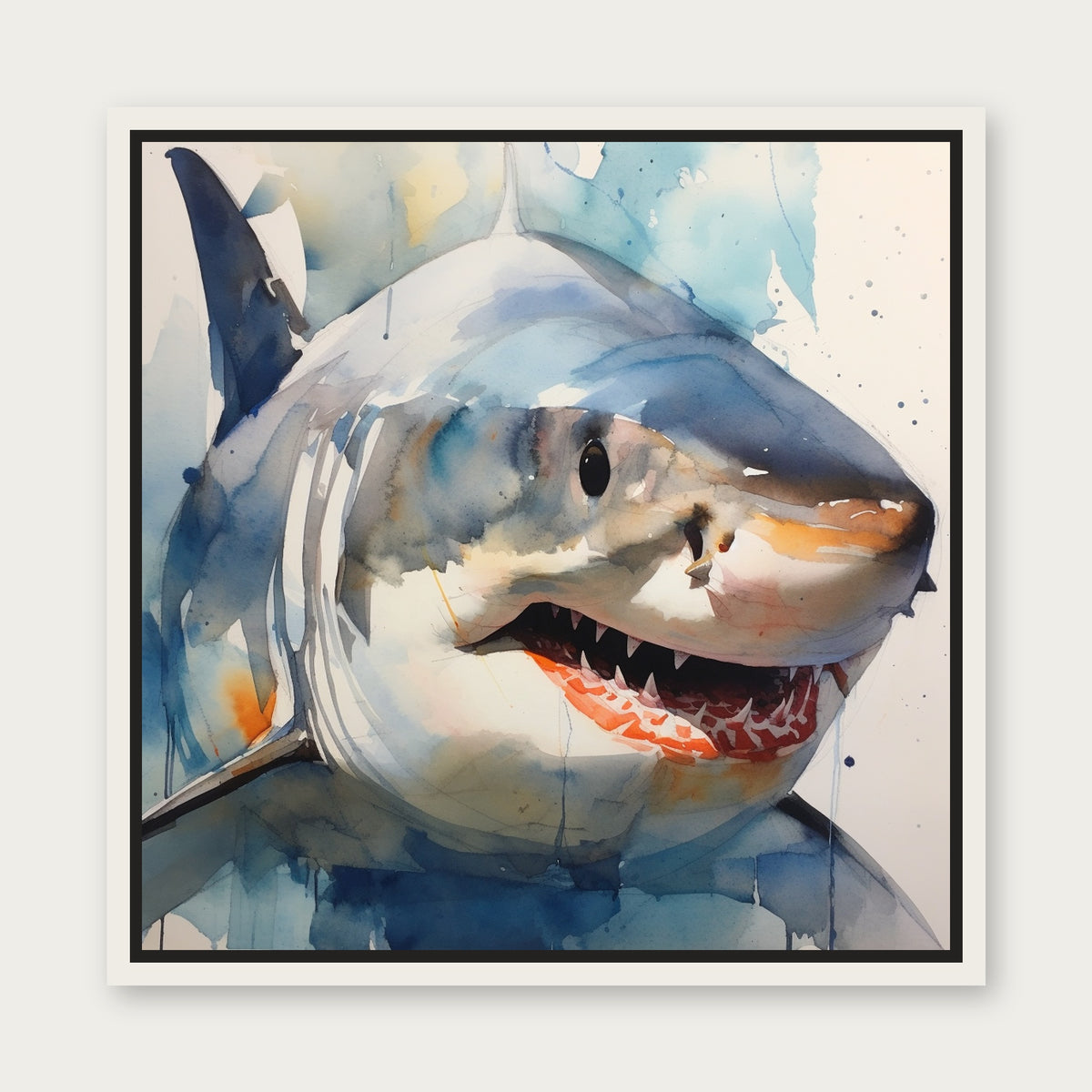 Bruce Floating Frame Canvas - White floating frame