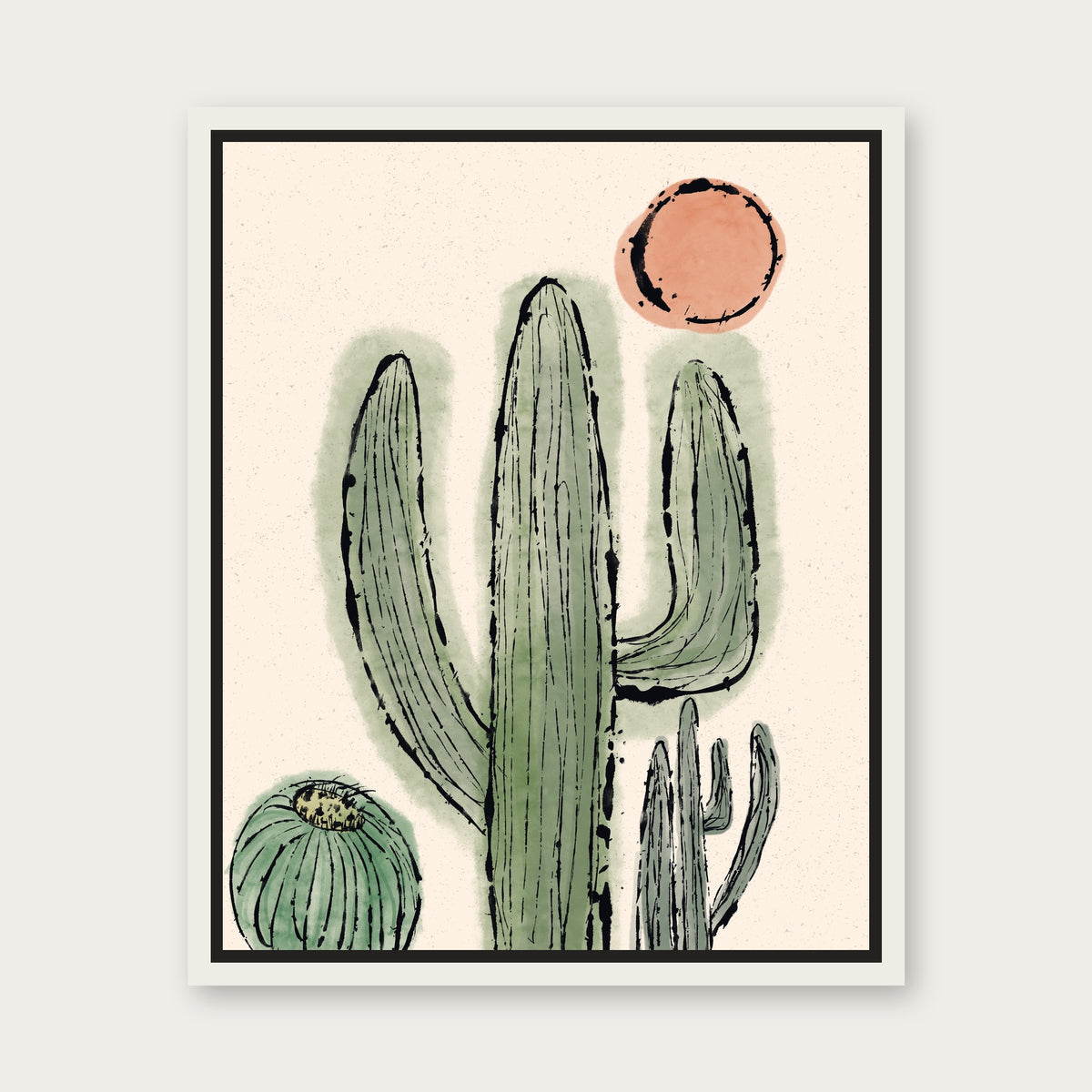 Buddies Floating Frame Canvas - White floating frame
