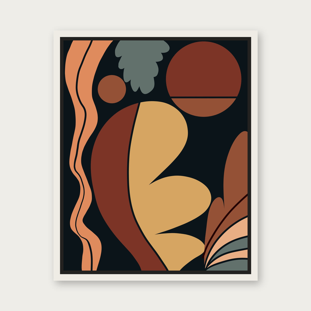 Bundle Bay Floating Frame Canvas - White floating frame