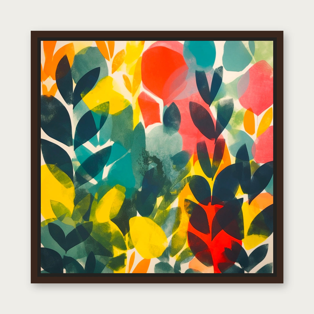 Bwindi Floating Frame Canvas - Espresso floating frame