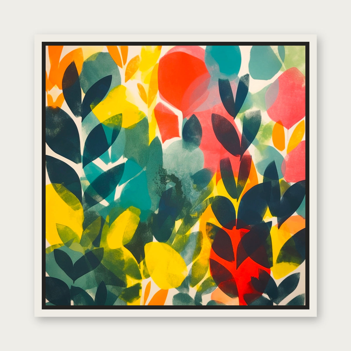 Bwindi Floating Frame Canvas - White floating frame