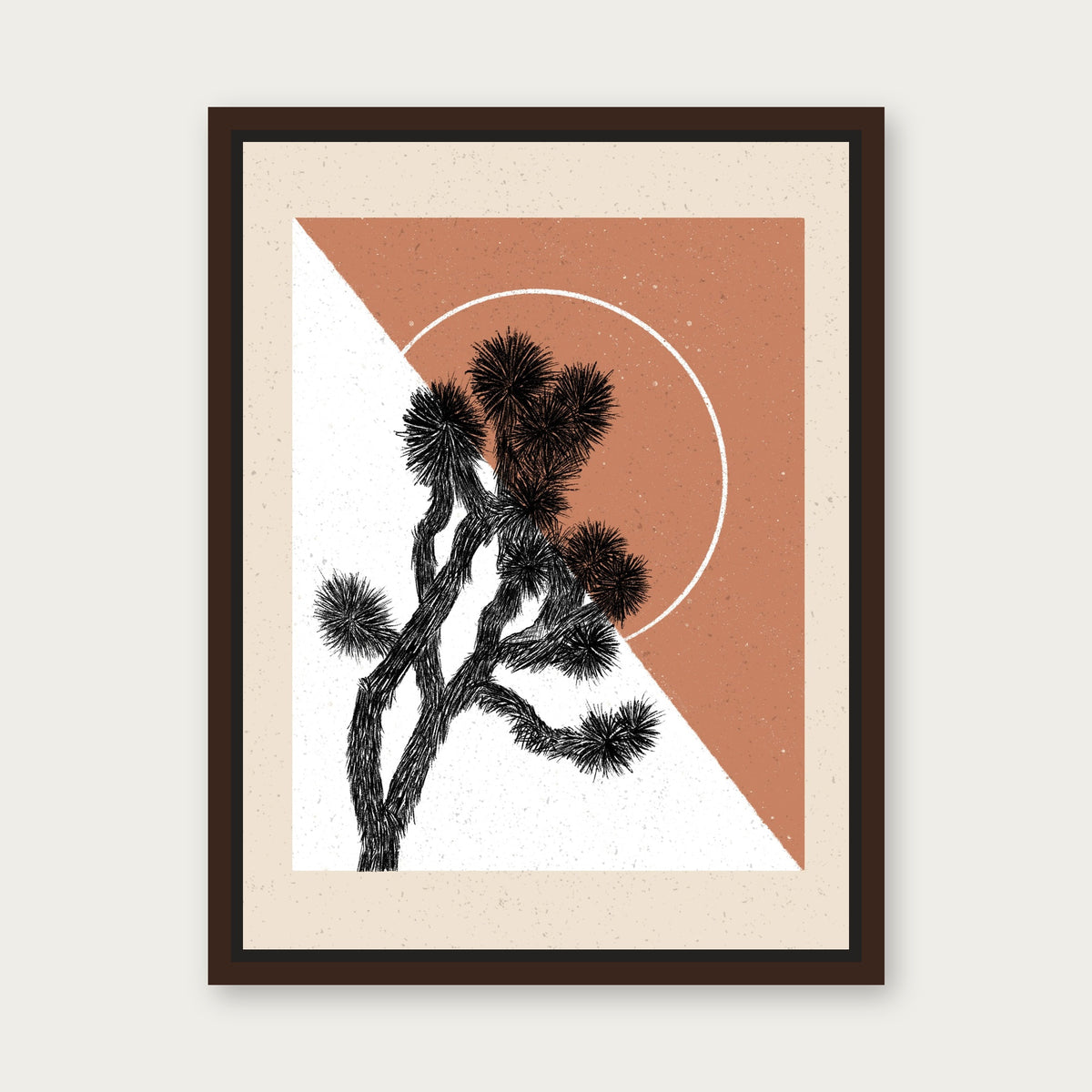 Caramel 1 Floating Frame Canvas - Espresso floating frame