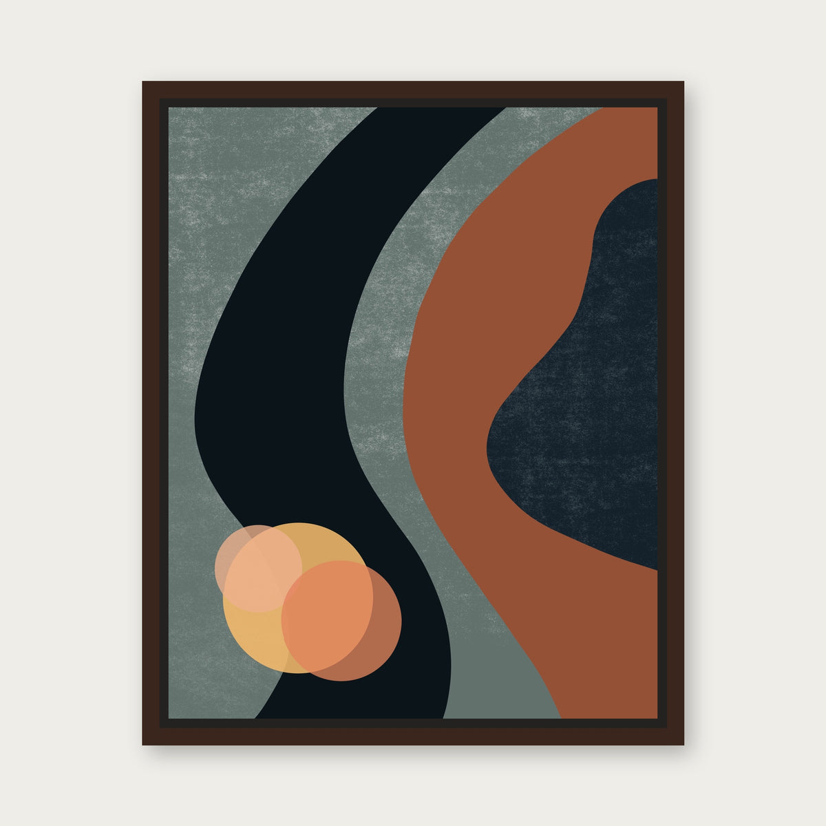 Casablanca Floating Frame Canvas - Espresso floating frame