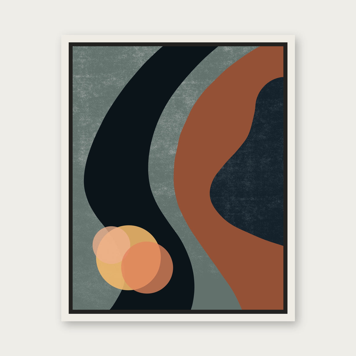 Casablanca Floating Frame Canvas - White floating frame