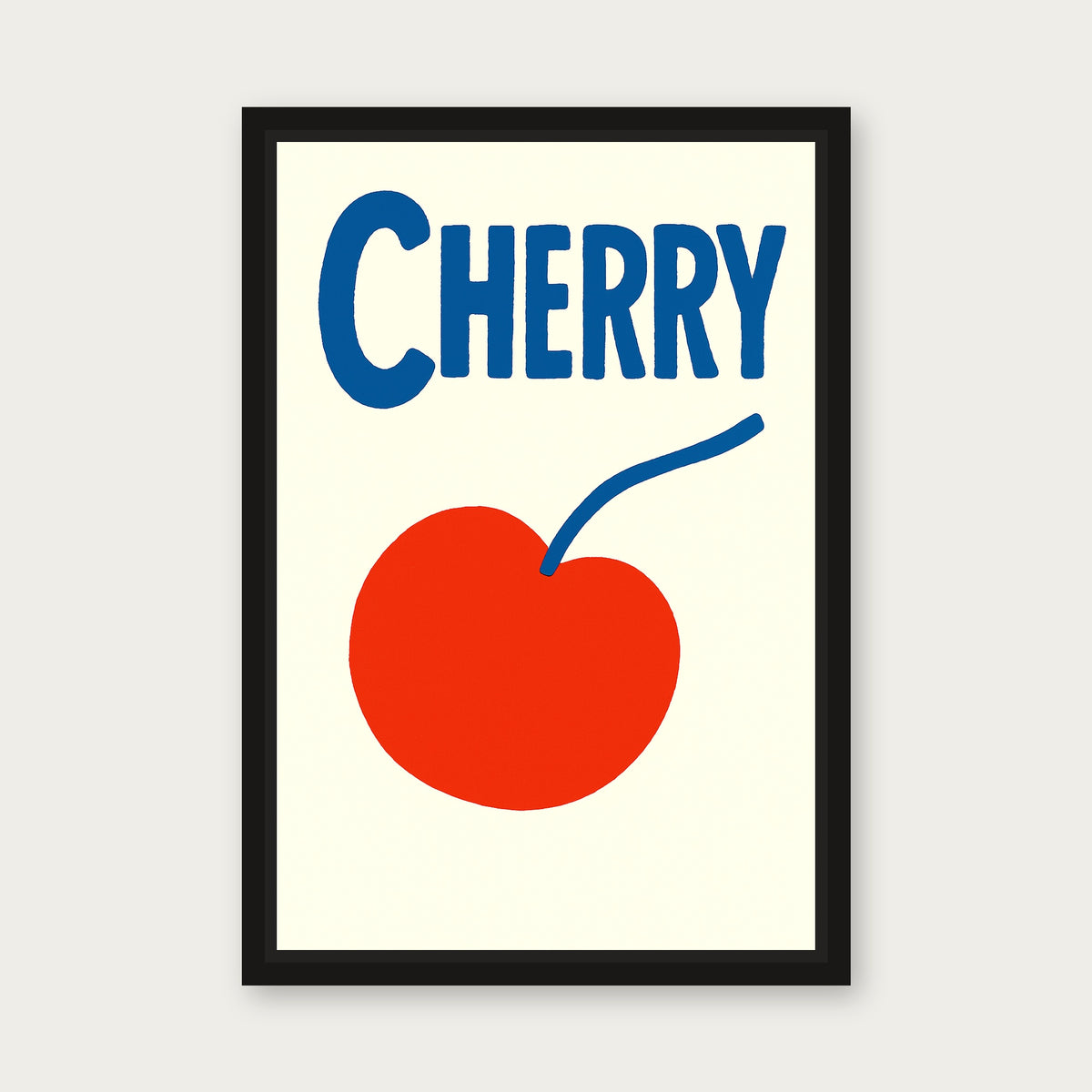 Cherry Cheer Framed Floating Frame Canvas - Black floating frame