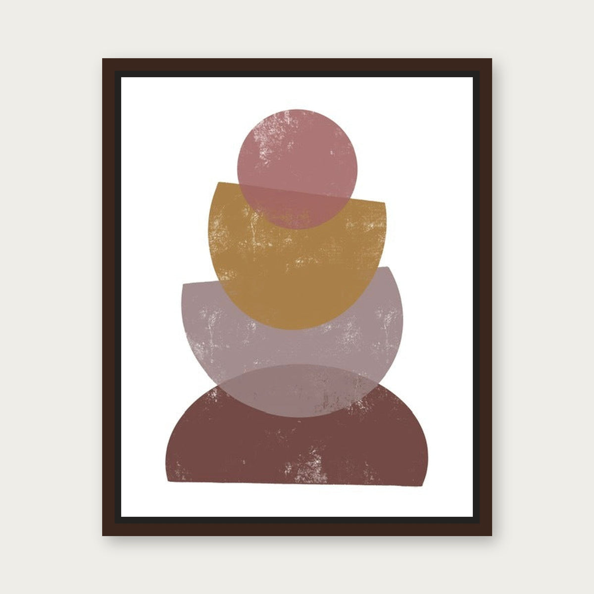 Clay Potter Floating Frame Canvas - Espresso floating frame