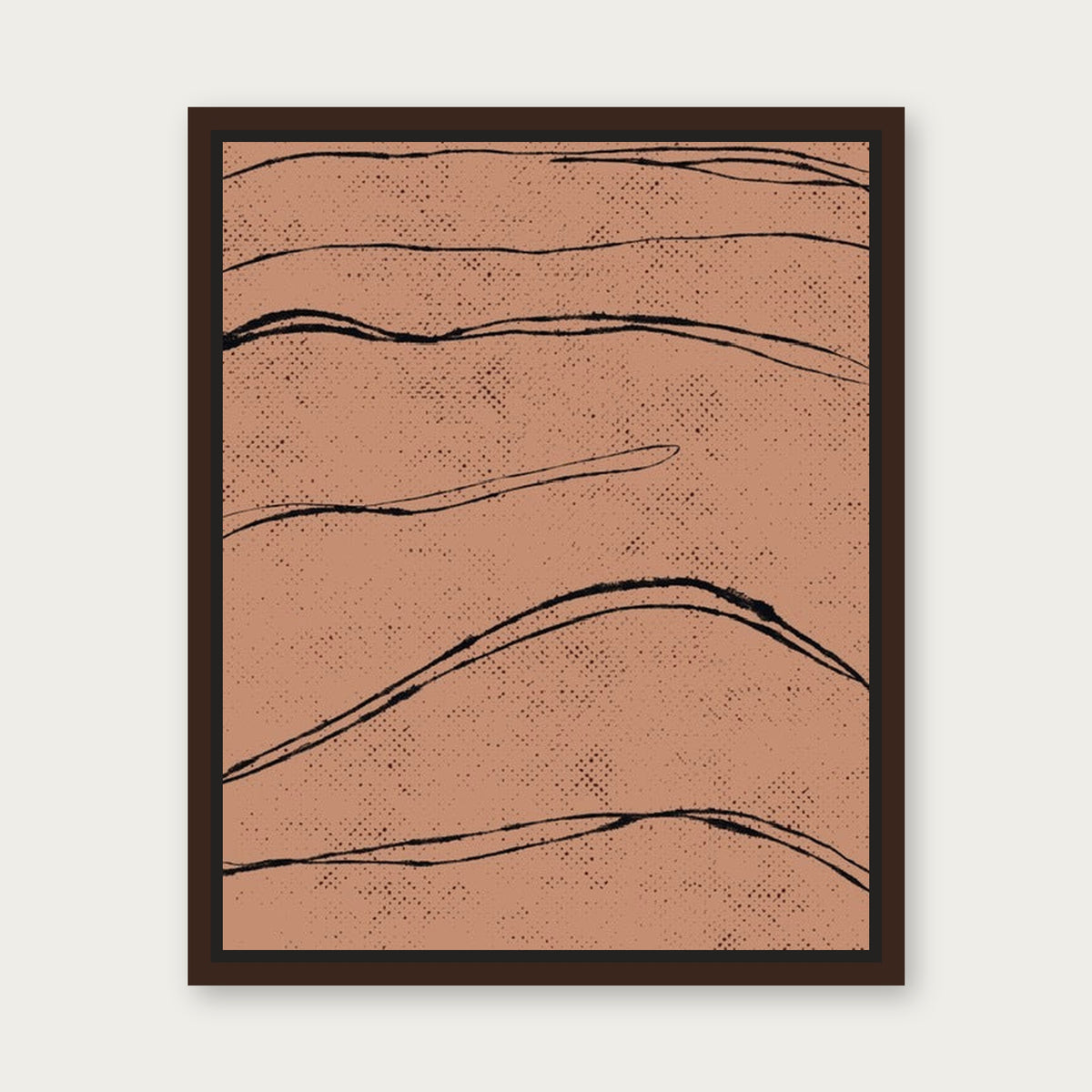 Climb High Floating Frame Canvas - Espresso floating frame