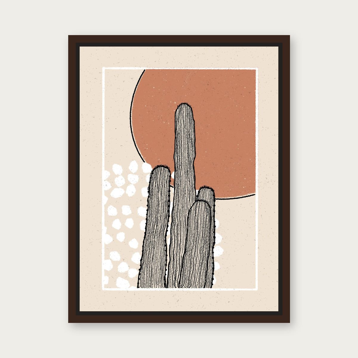 Cocoa 1 Floating Frame Canvas - Espresso floating frame