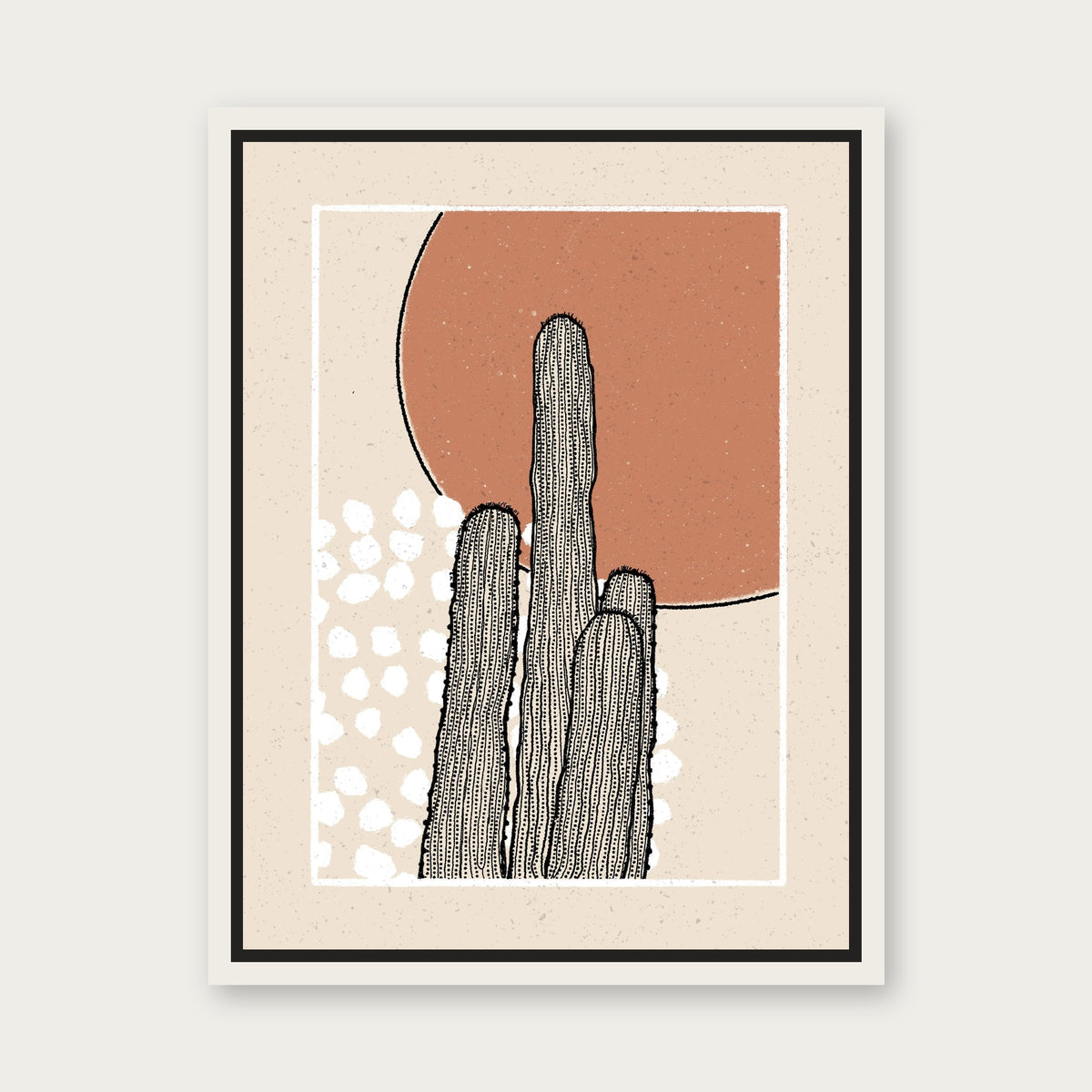 Cocoa 1 Floating Frame Canvas - White floating frame