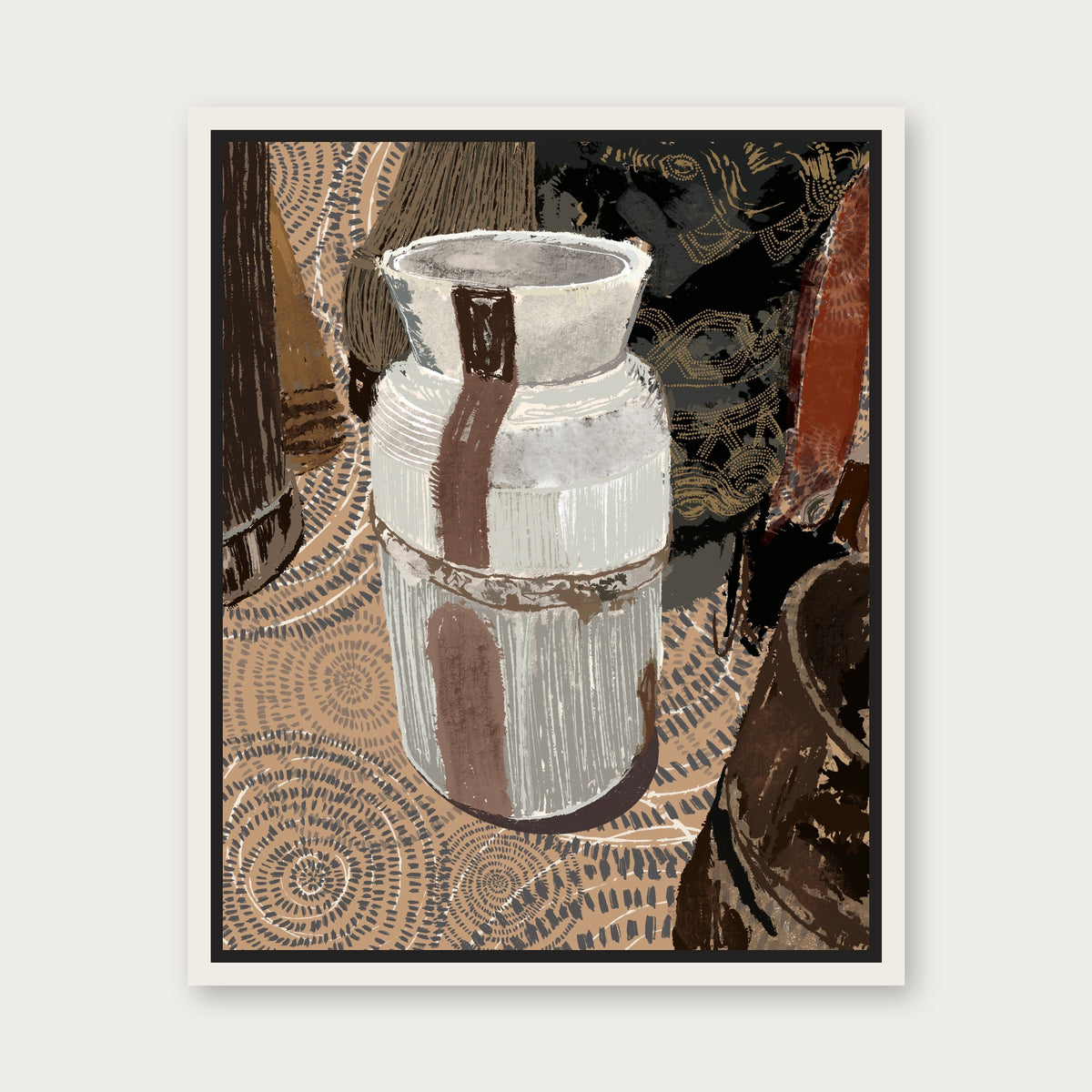 Collective Floating Frame Canvas - White floating frame