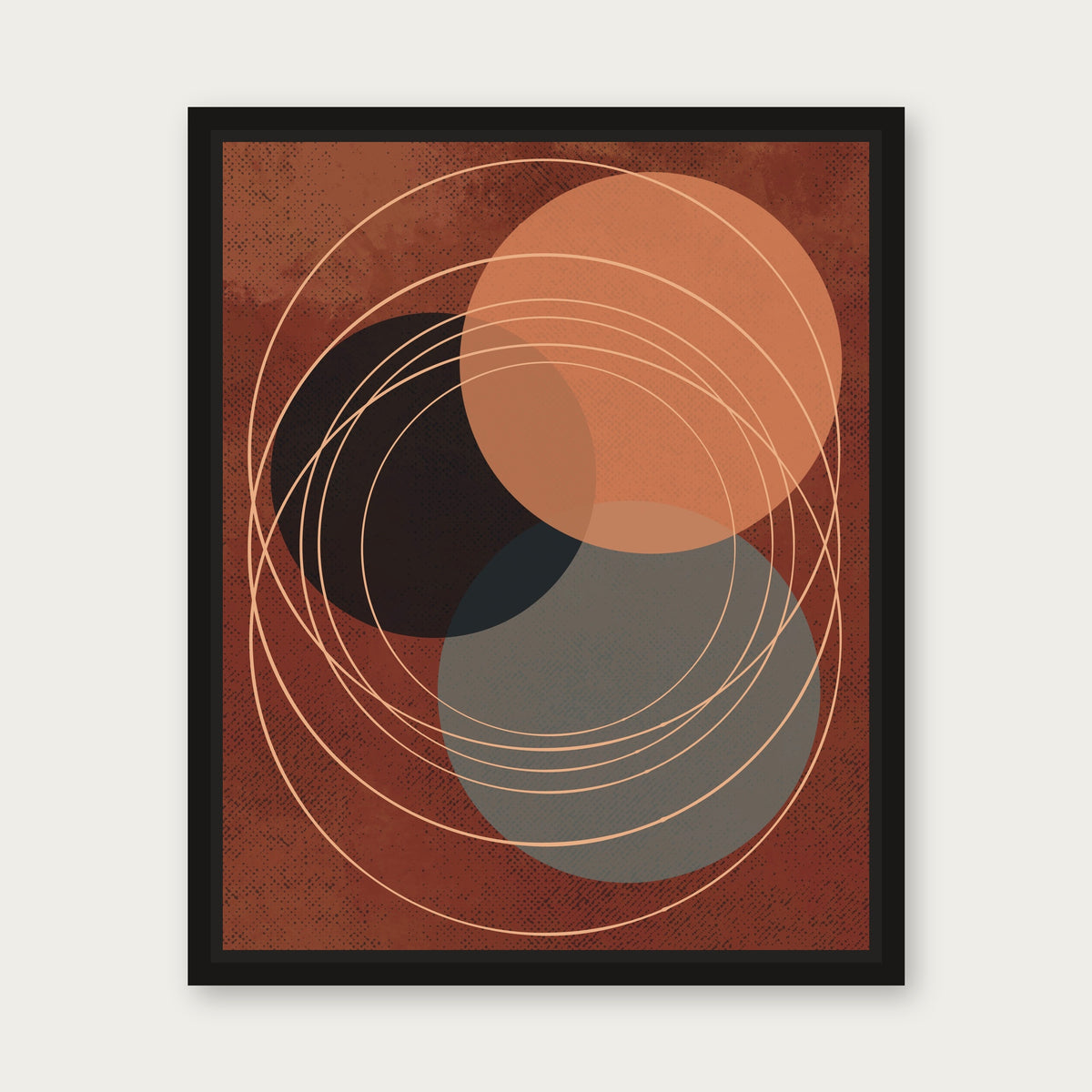 Collide Floating Frame Canvas - Black floating frame