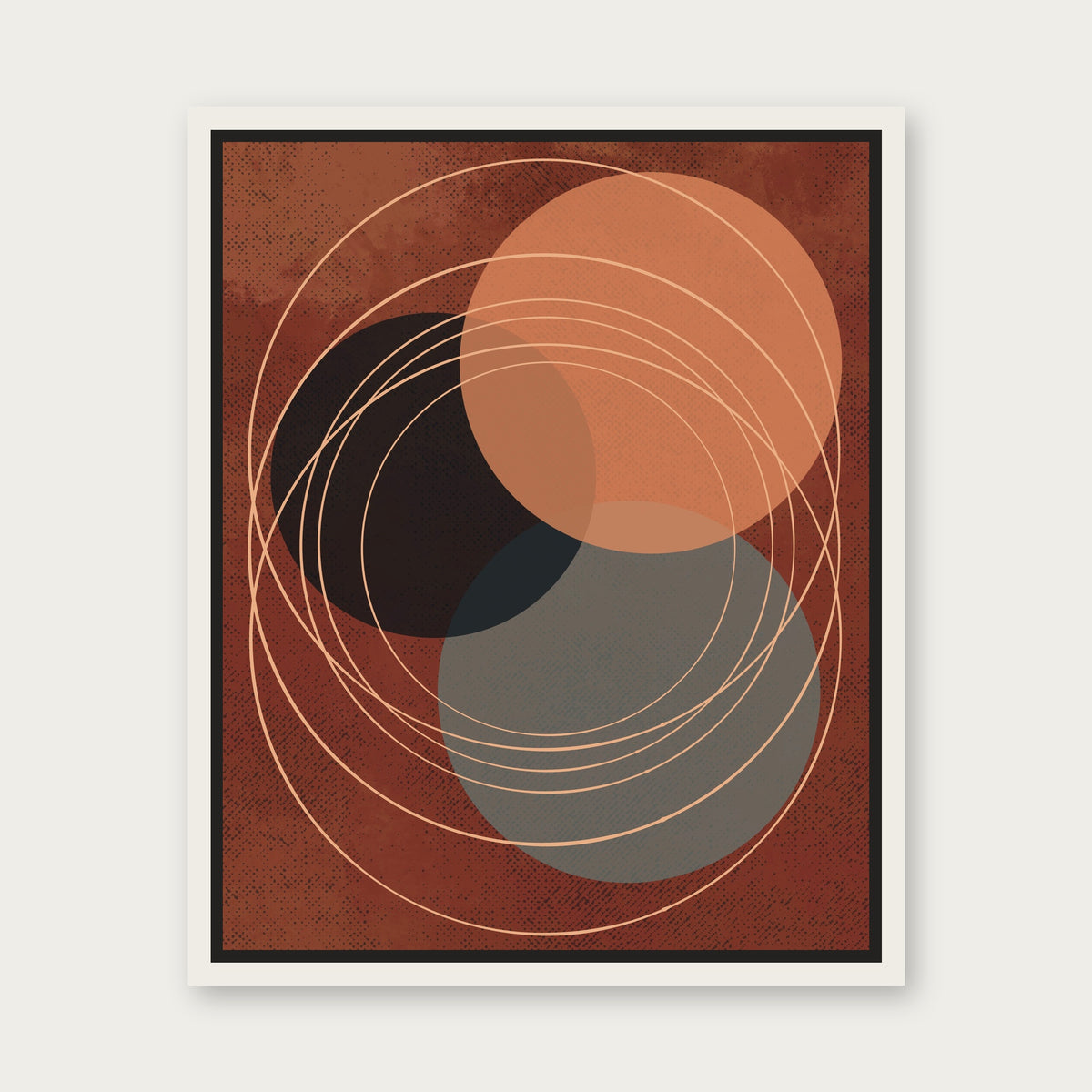Collide Floating Frame Canvas - White floating frame