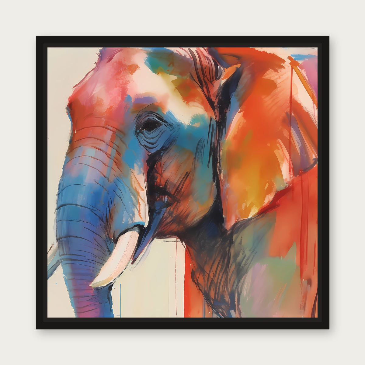 Copy Of Cold Sky Floating Frame Canvas - Black floating frame