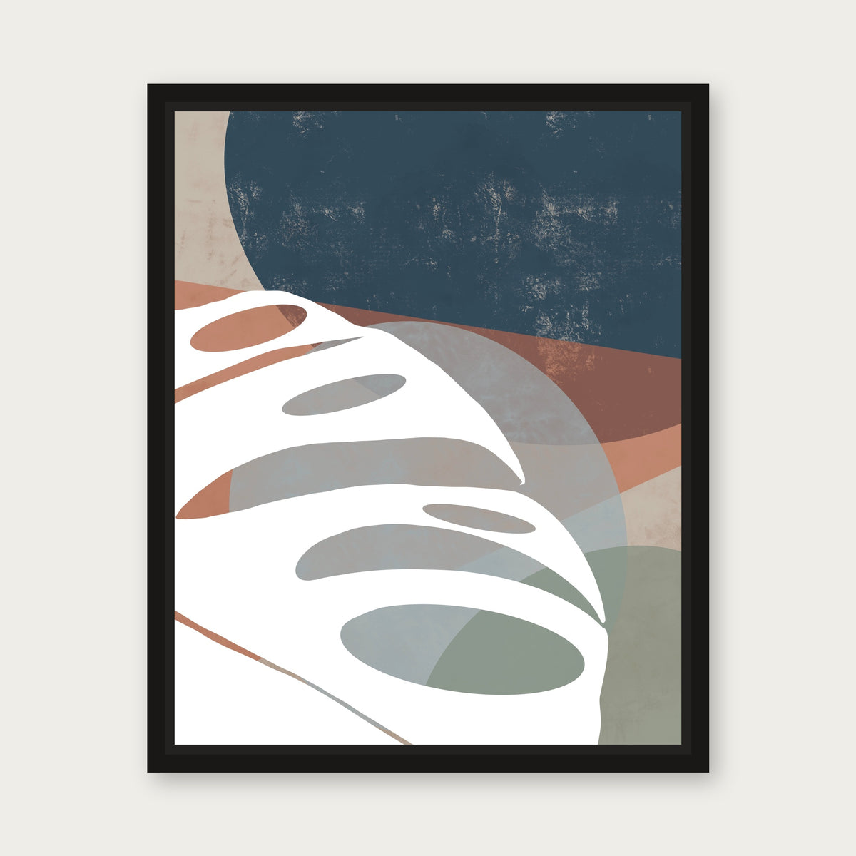 Copy Of Kaleidoscope Floating Frame Canvas - Black floating frame