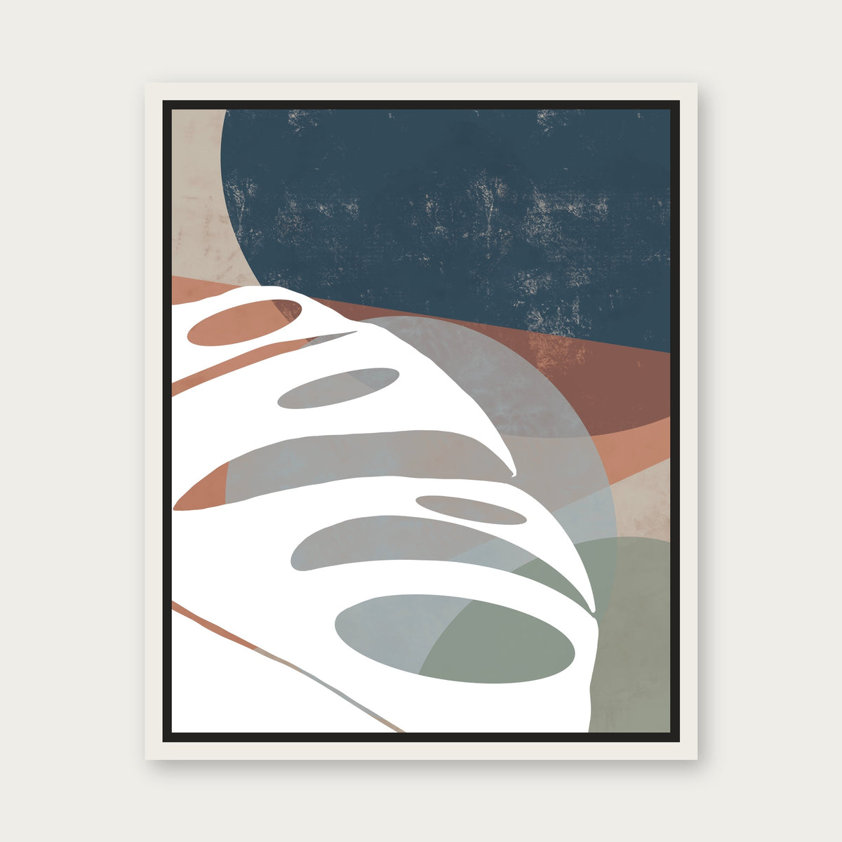 Copy Of Kaleidoscope Floating Frame Canvas - White floating frame
