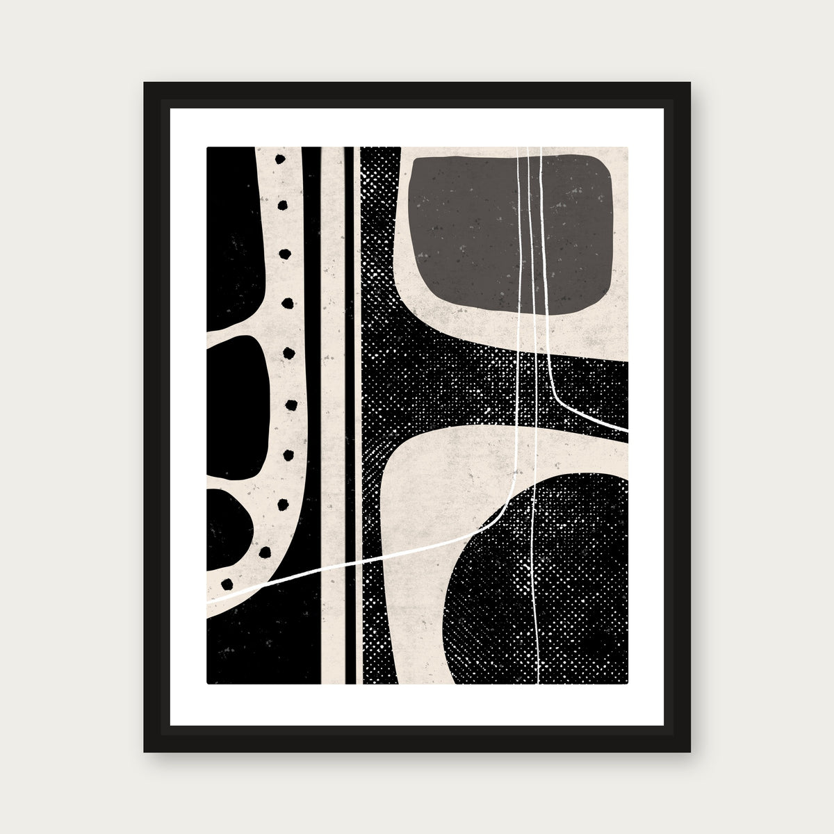 Courageous B W Floating Frame Canvas - Black floating frame