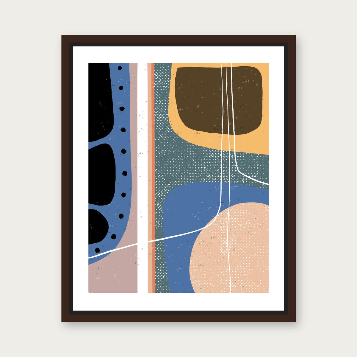 Courageous Floating Frame Canvas - Espresso floating frame