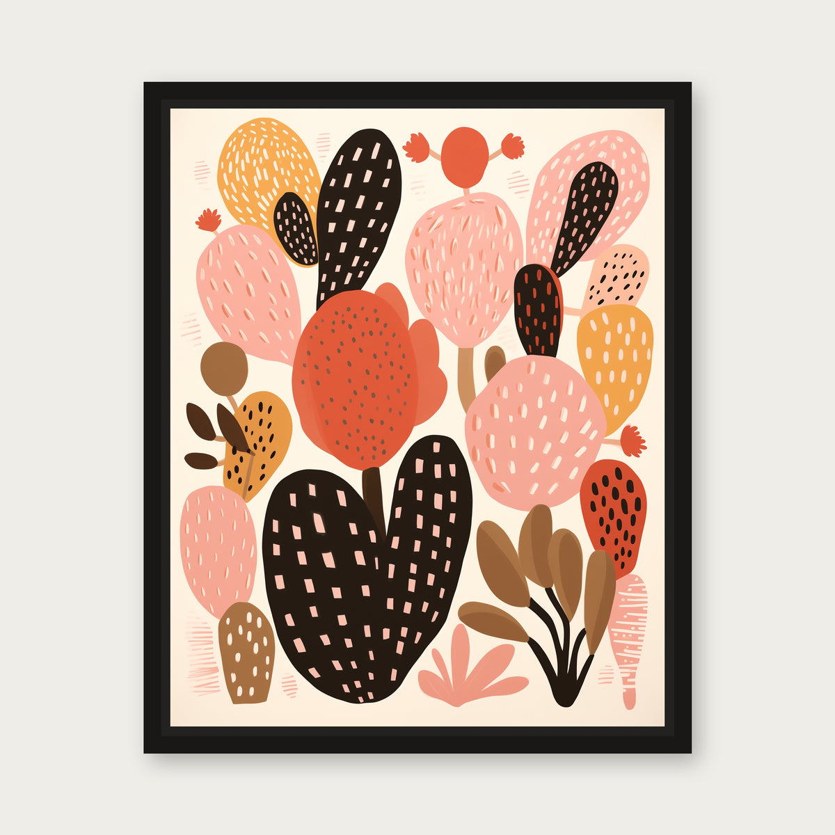 Courtney Floating Frame Canvas - Black floating frame