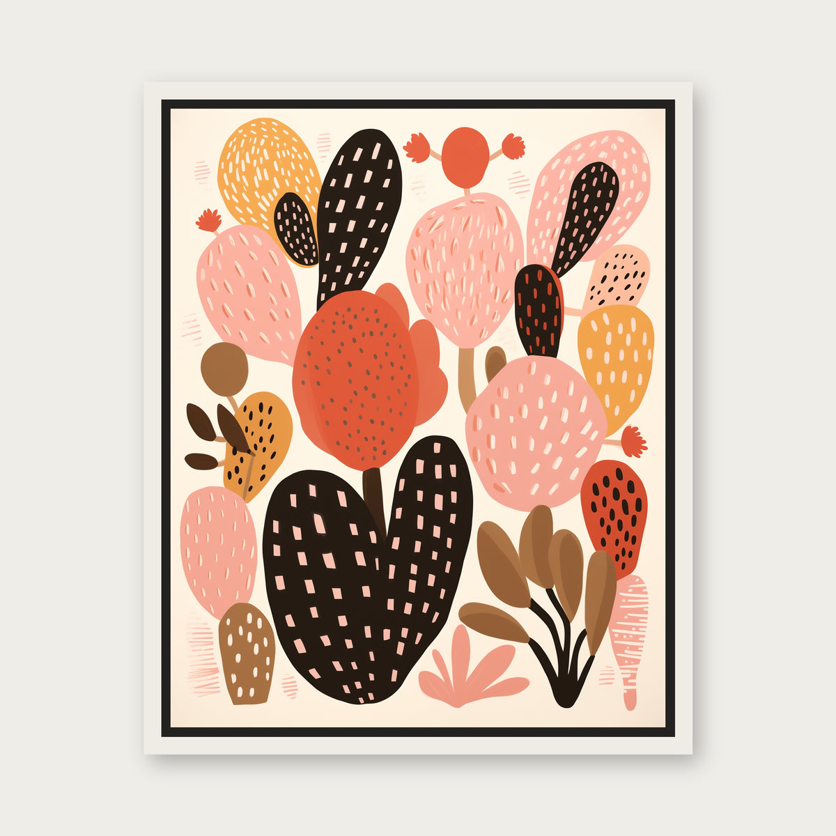 Courtney Floating Frame Canvas - White floating frame