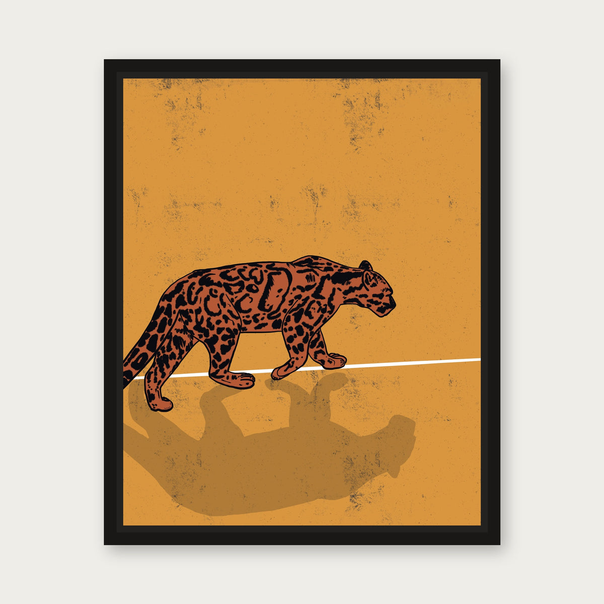 Crossing Guard Floating Frame Canvas - Black floating frame