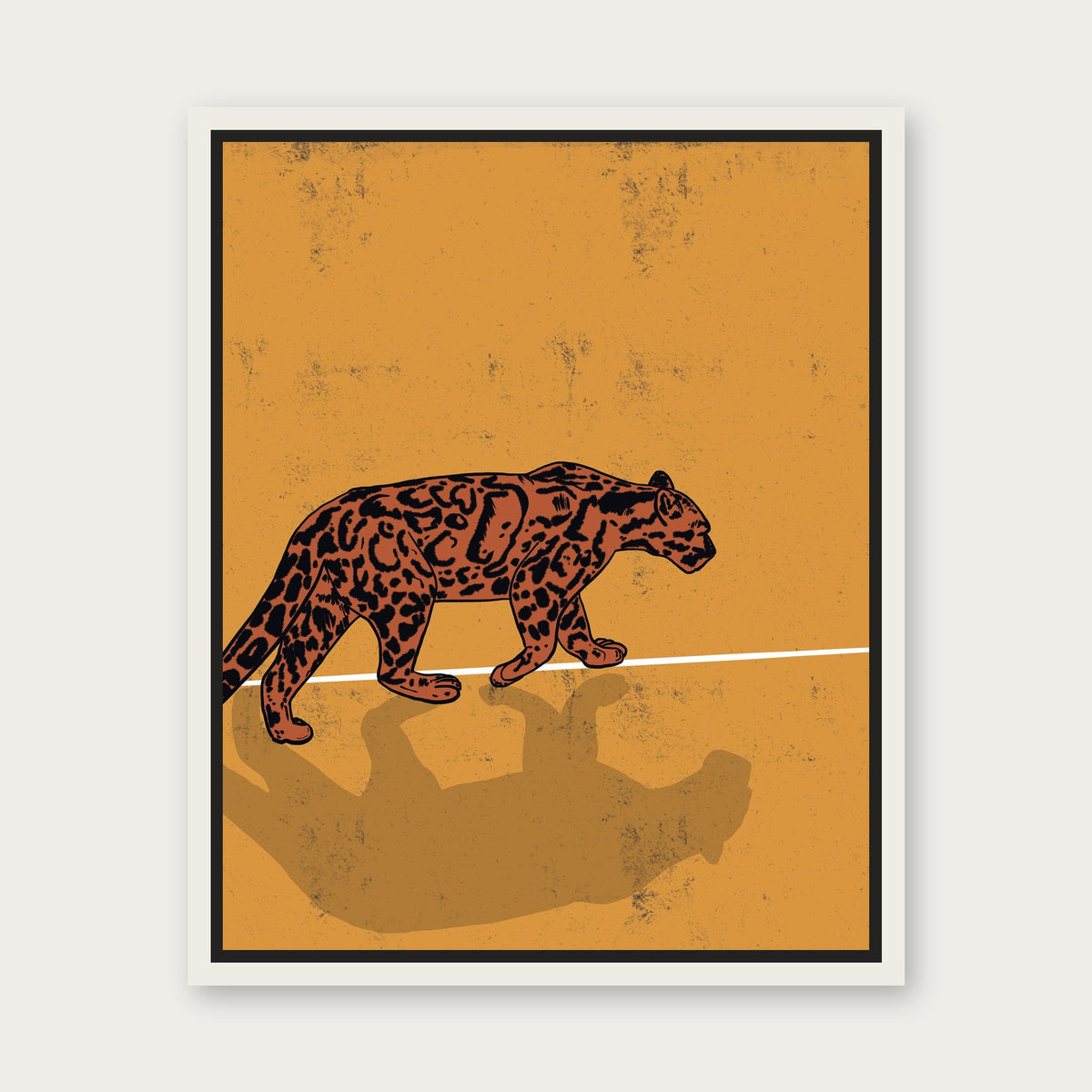 Crossing Guard Floating Frame Canvas - White floating frame