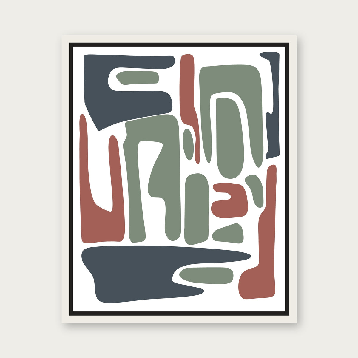 Crowdsurfing Floating Frame Canvas - White floating frame