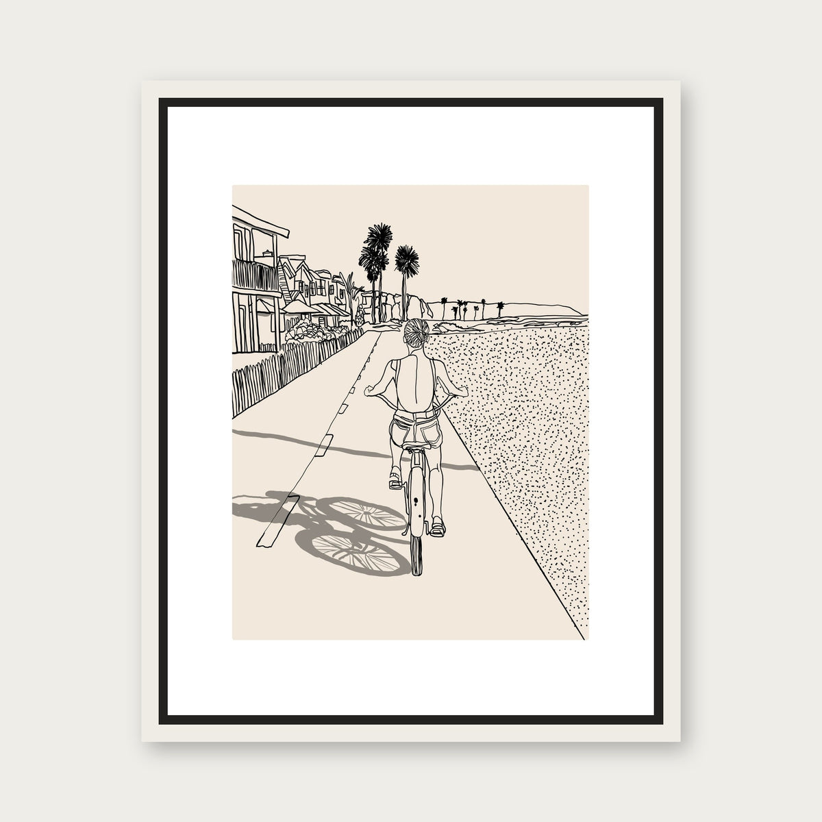 Cruisin Floating Frame Canvas - White floating frame