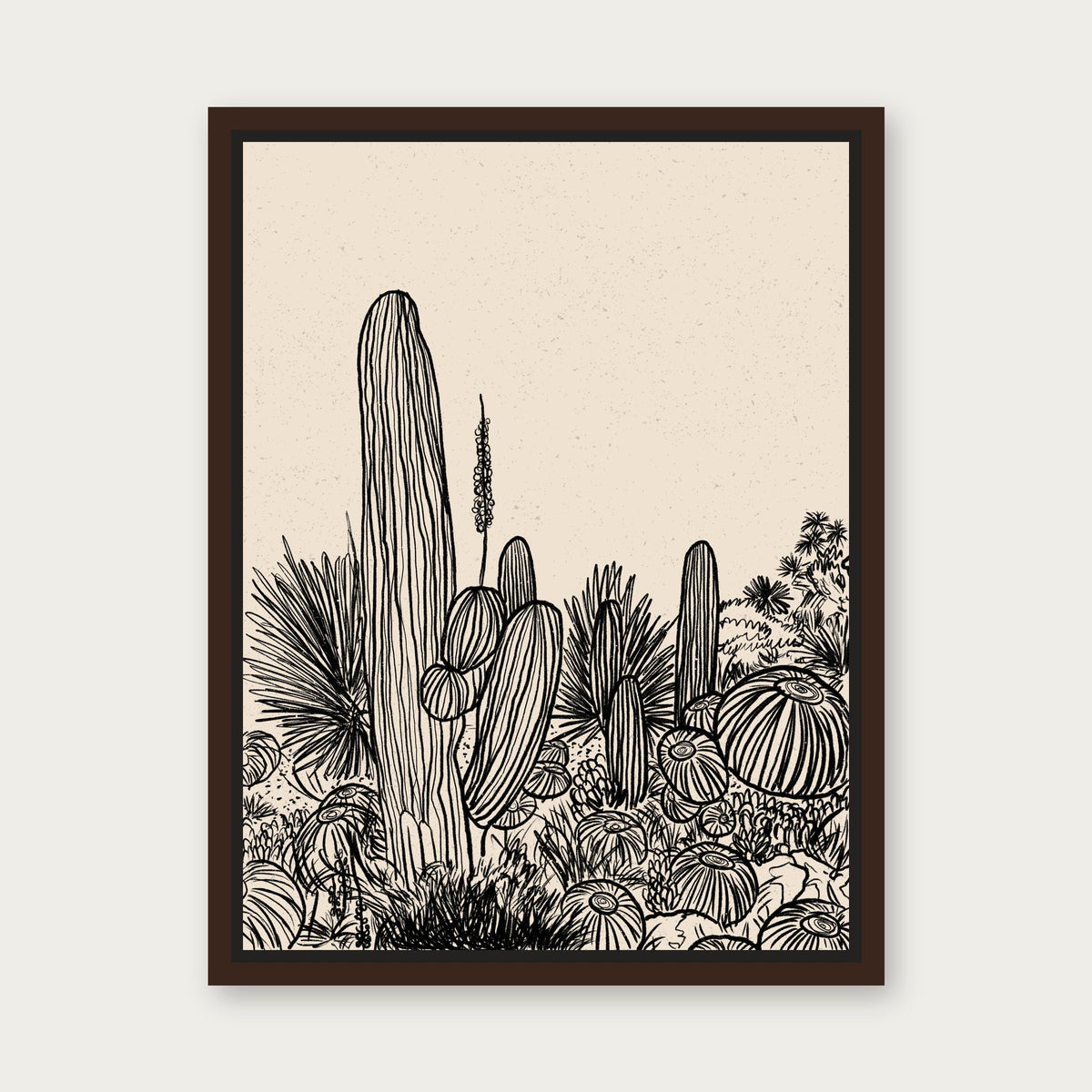 Dance With Me 1 Floating Frame Canvas - Espresso floating frame