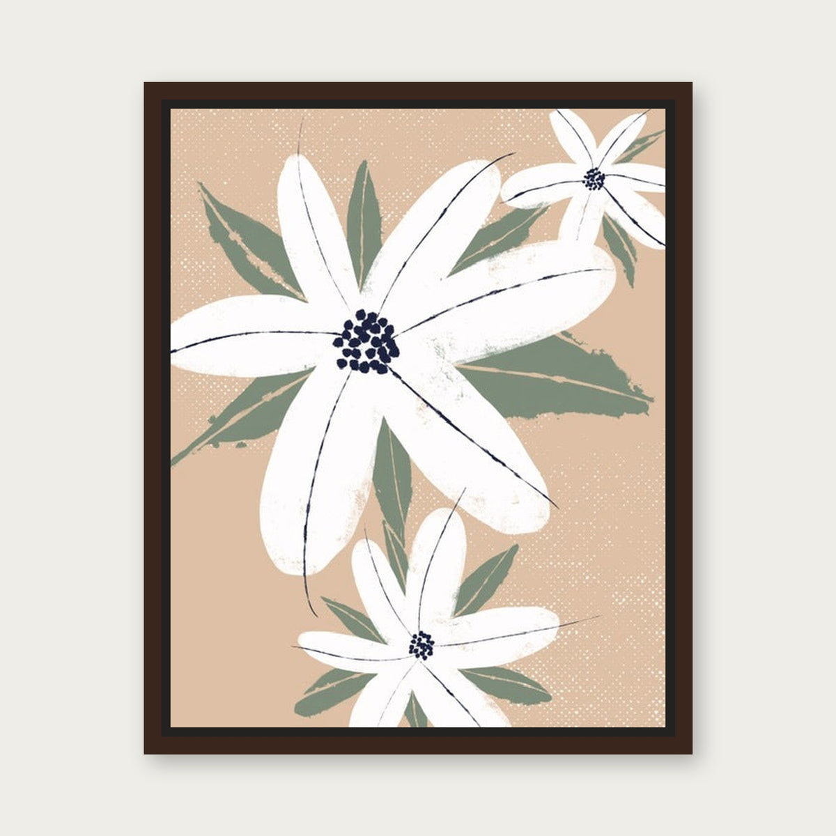 Dandy Floating Frame Canvas - Espresso floating frame