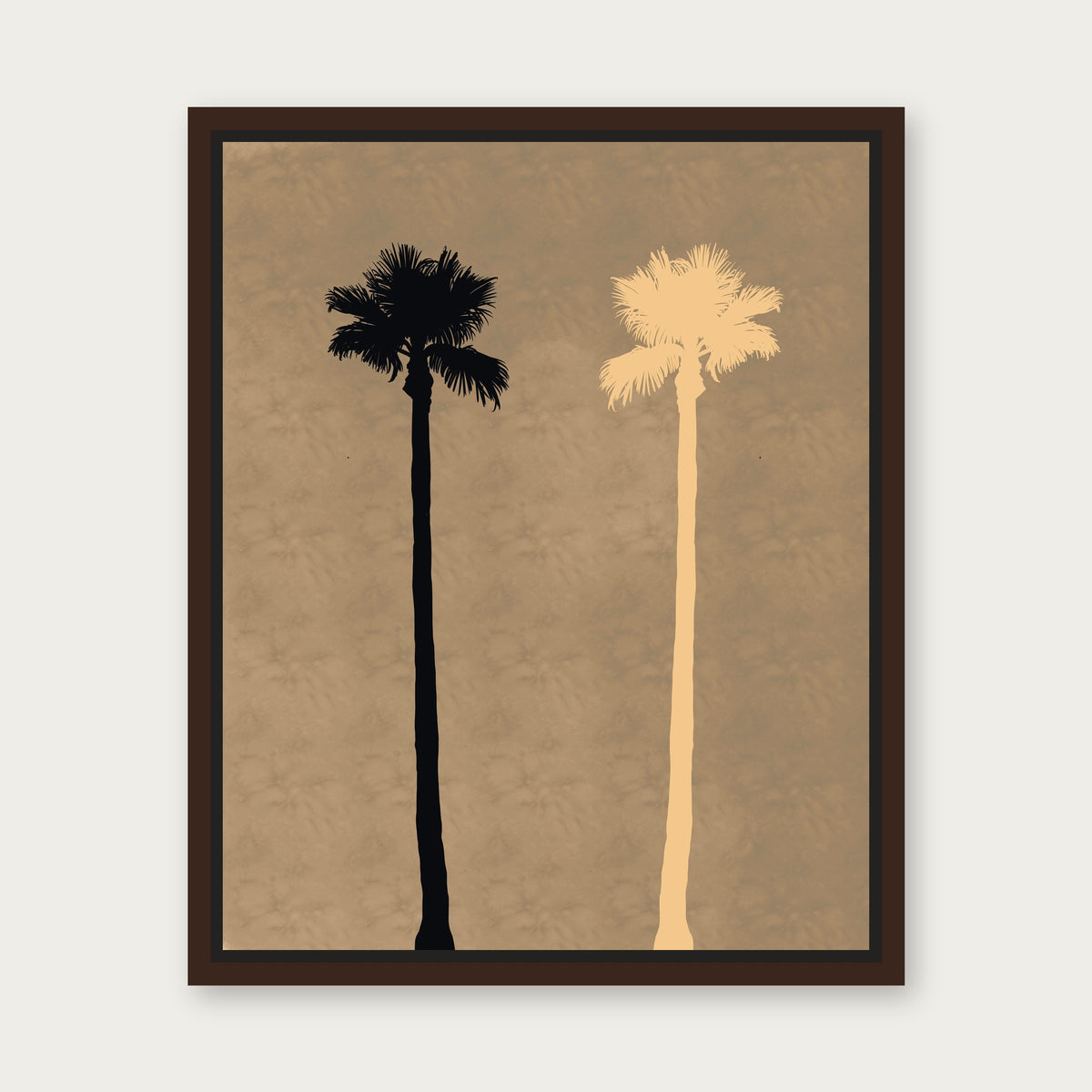 Del Ray Floating Frame Canvas - Espresso floating frame