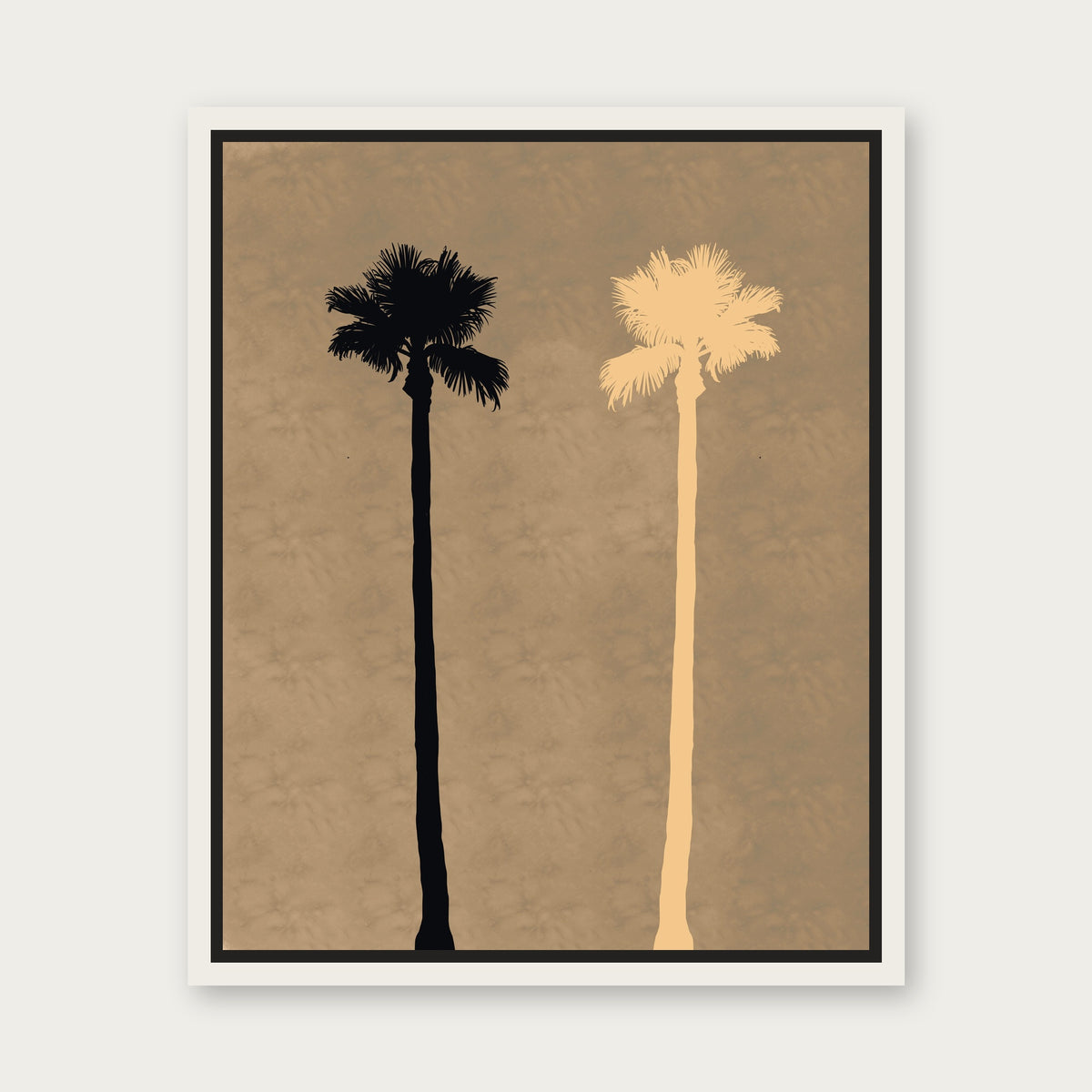 Del Ray Floating Frame Canvas - White floating frame