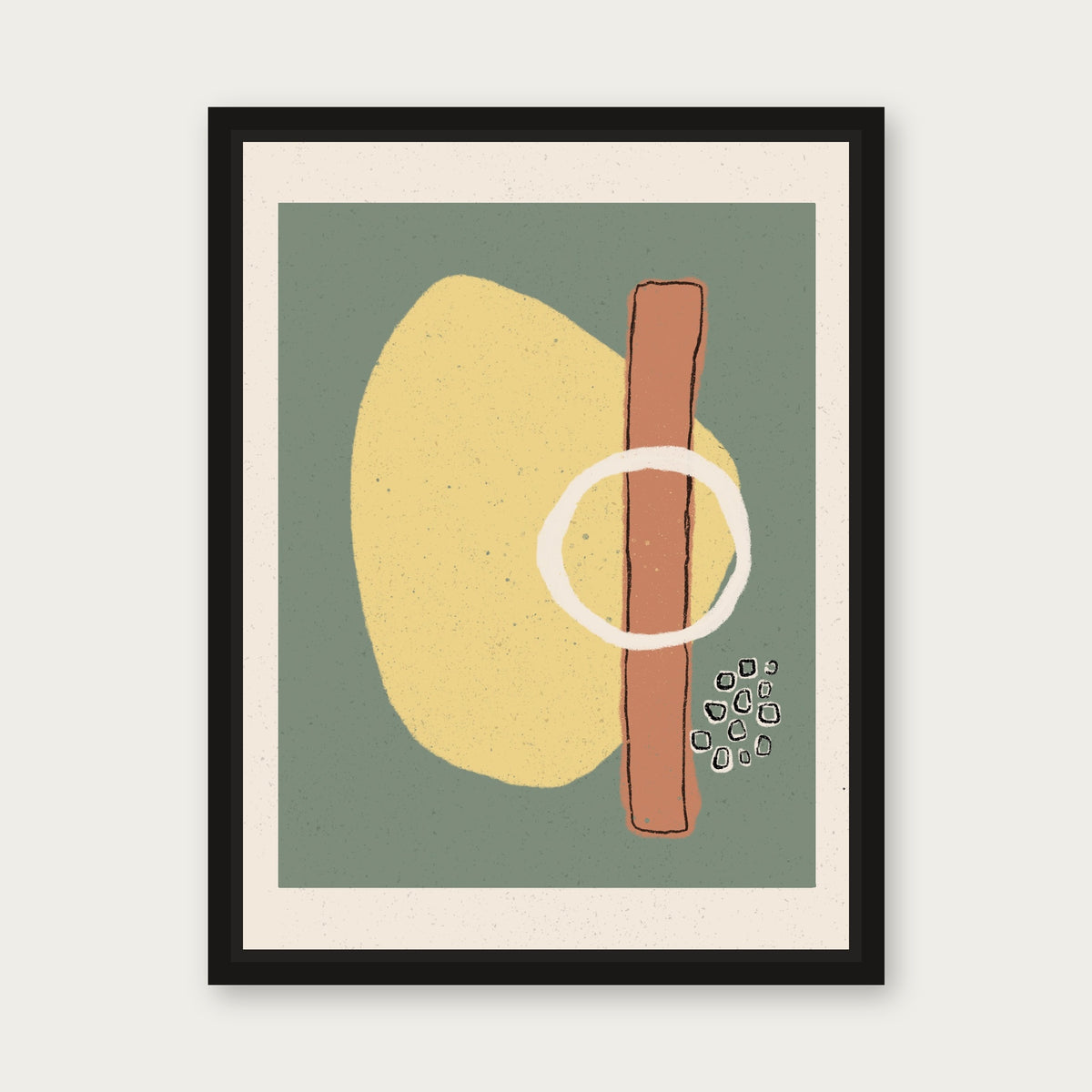 Desafinado 1 Floating Frame Canvas - Black floating frame